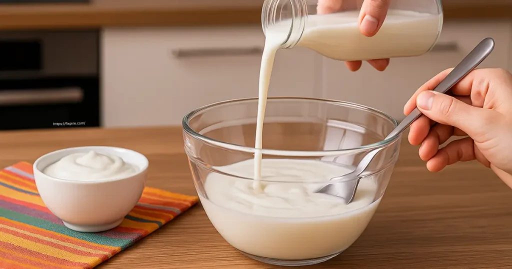 How to Make Buttermilk from Milk and Yogurt - Fixpire