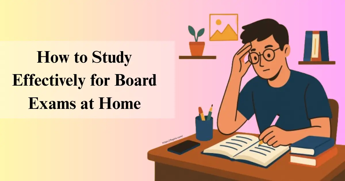 How to Study Effectively for Board Exams at Home - Fixpire